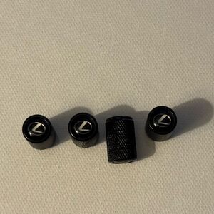 Lexus Valve Stem Caps in Black Set of 4 NWT